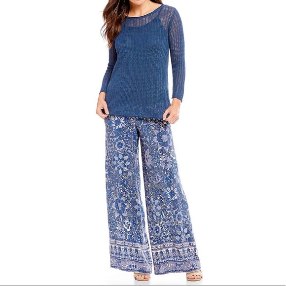 Sigrid Olsen Signature Linen Pointelle Sweater - Picture 2 of 2